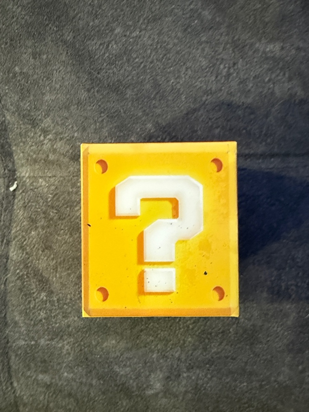 Super Mario mystery box Yellow Question Block Accent Piece